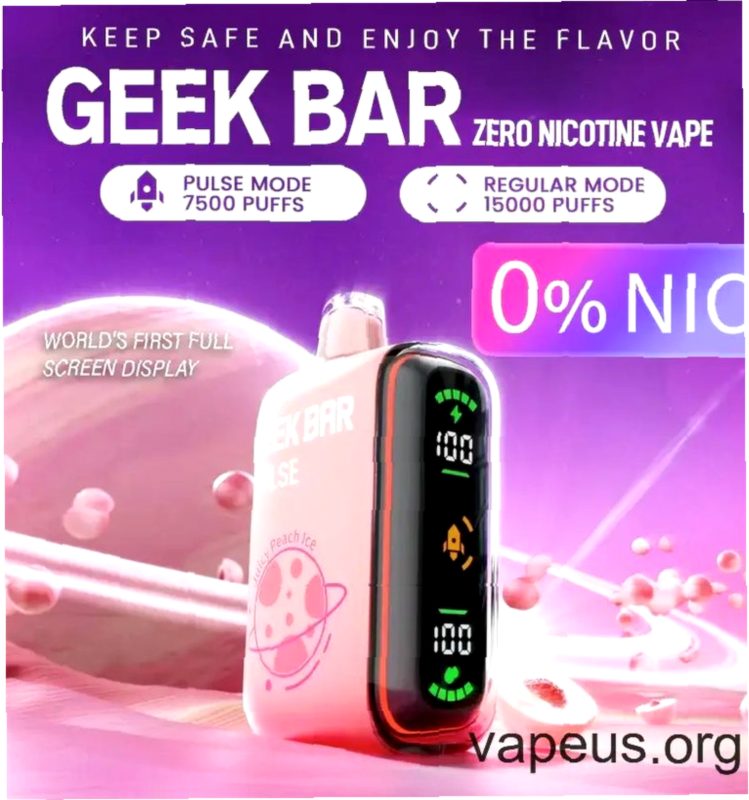 Geek Bar Pulse Zero Nicotine vape Disposable-Non Nicotine  - 15000 Puffs